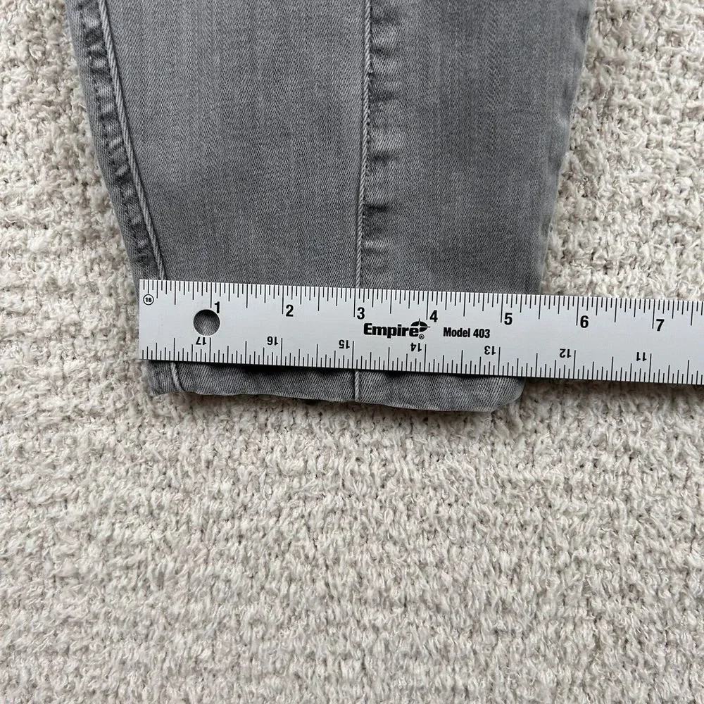 Liverpool Jeans Womens 16/33 Gray Wash Crop Cargo‎ Stretch Mid Rise Zip Ankle